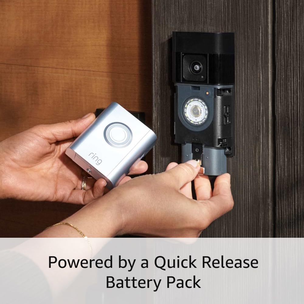 Ring Battery Doorbell Pro with Ring Indoor Cam, White