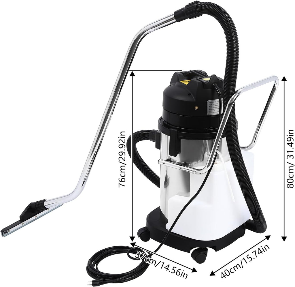 1000W 30L/7.93Gal Commercial Carpet Cleaning Machine, 3 in 1 Professional Extractor Upholstery Wet Dry Vacuum Cleaner, Portable Spot Cleaner for Hotels, Offices