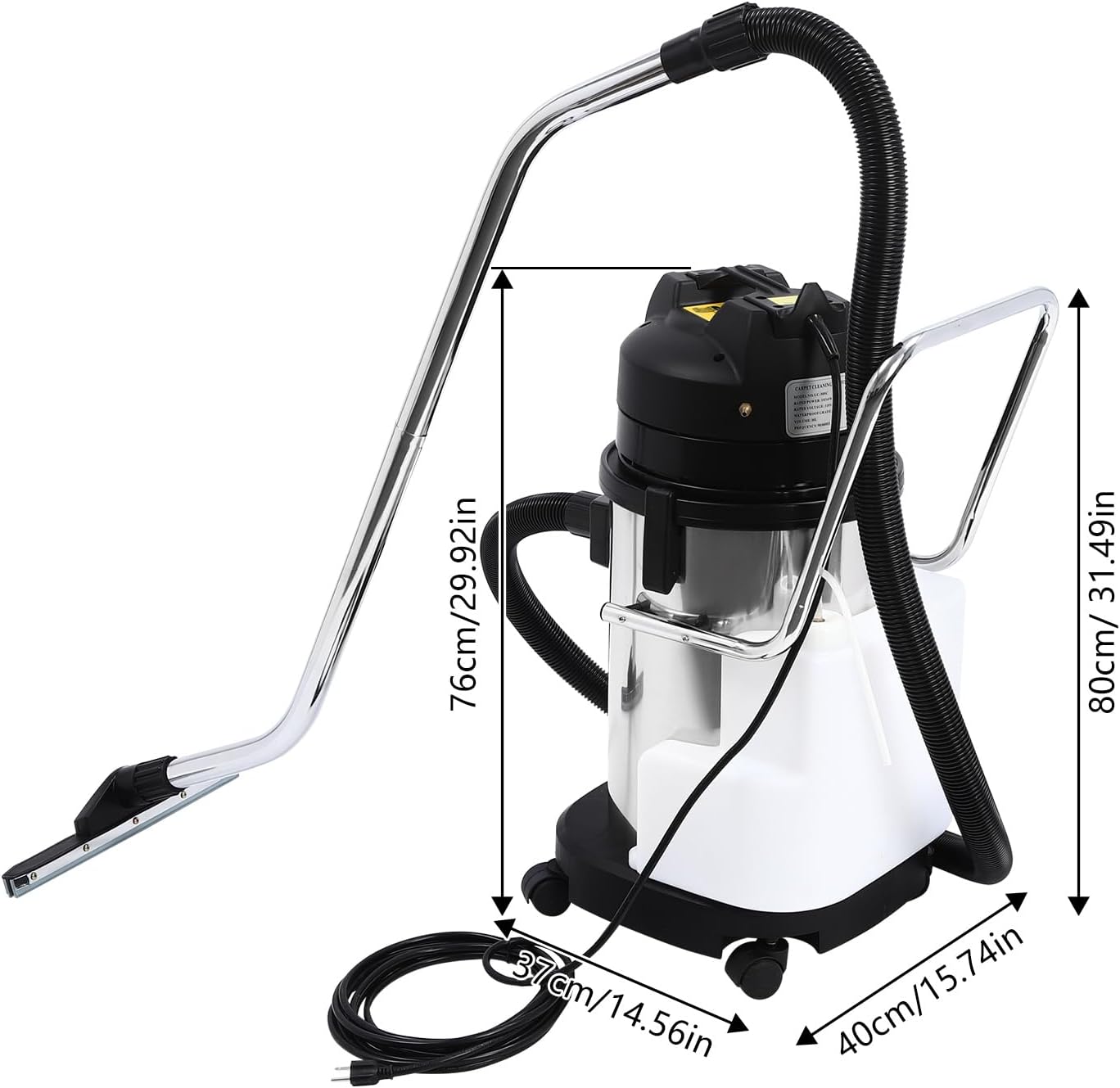1000W 30L/7.93Gal Commercial Carpet Cleaning Machine, 3 in 1 Professional Extractor Upholstery Wet Dry Vacuum Cleaner, Portable Spot Cleaner for Hotels, Offices