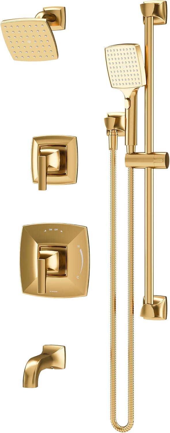 Symmons Oak HydroMersion Double Handle Tub and Shower Trim Kit with Hand Spray in Brushed Bronze (Valve Not Included) 1.5 GPM - 5696BBZ15TRM