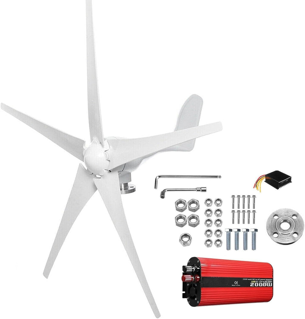 CHRISK Wind Turbine Generator Kit 3000W Windmill with MPPT Controller Inverter Kit Wind and Solar Hybrid Power Generation System