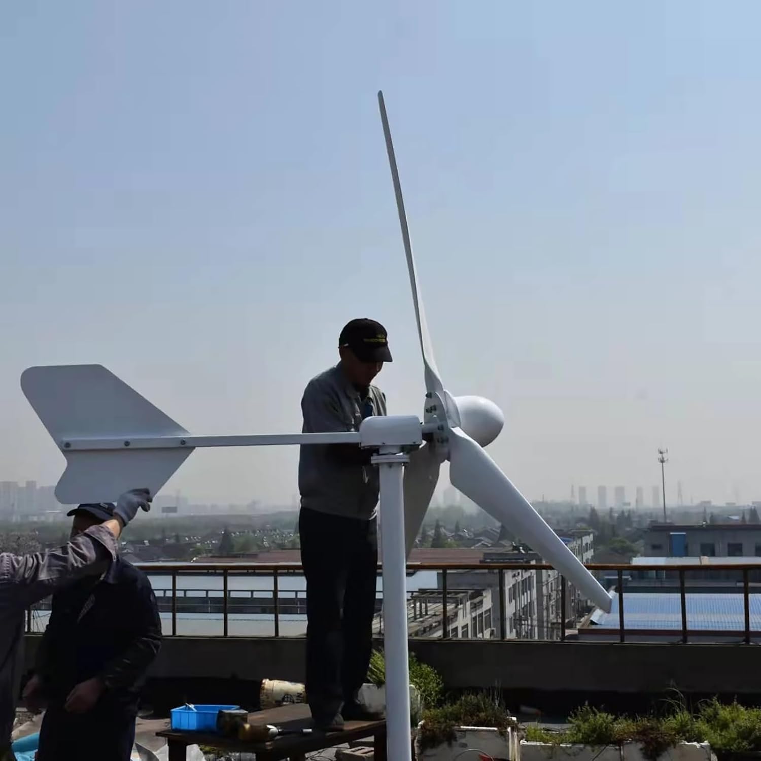 3000W 48V Horizontal Wind Turbine 1.4M Blades 3KW Wind Power Generator Kits Windmill Home Farm Marine Free Energy for Wind Solar Hybrid System (No Mast)