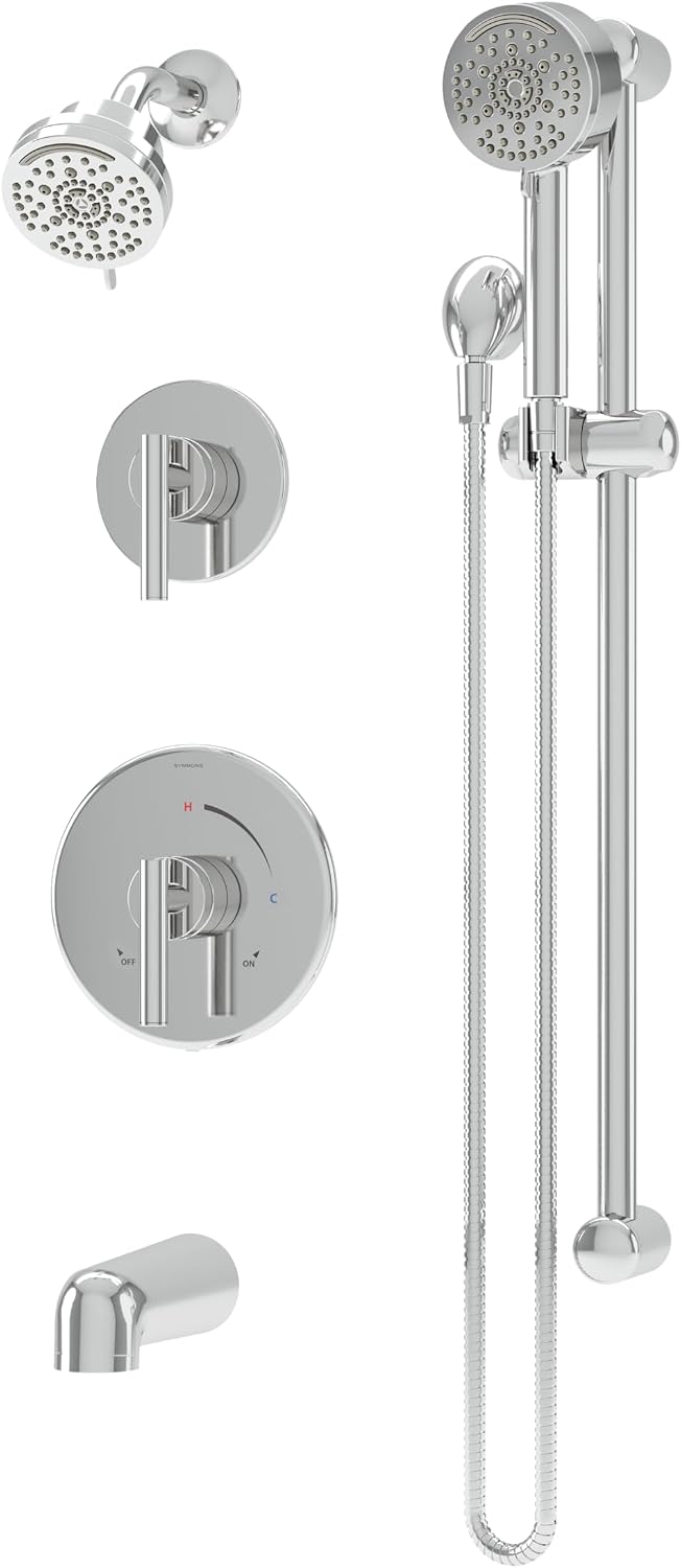 Symmons Dia HydroMersion Double Handle Shower Trim Kit with Hand Spray and Tub Spout