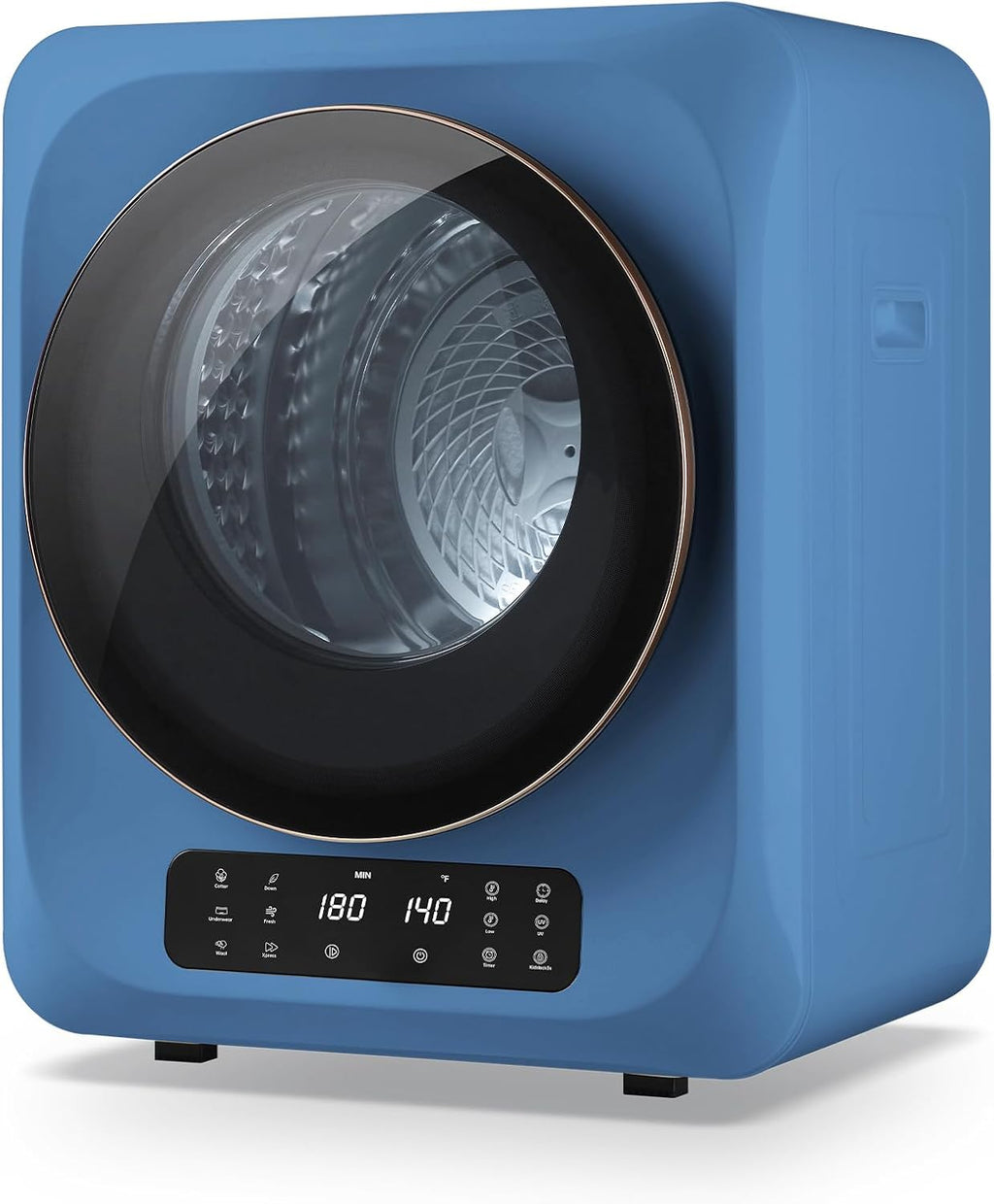 Auertech 1.8 CU.FT. Portable Dryer for Apartment Laundry, Portable Clothes Dryer with Boot Dryer & 6 Drying Modes, LED Control Panel, Stainless Tub, Compact Dryer for Apartment, RVs, Dorms