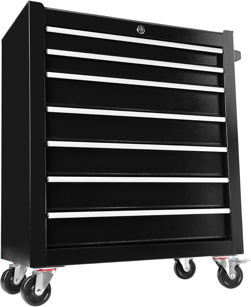 7 Drawer Rolling Tool Cart, Rolling Tool Box on Wheels, Lockable Home Repair Tool Storage Organizer, Tool Chest Cabinet for Mechanic Garage, Workshop, Home Crafts Use (Black, 7 Drawer)