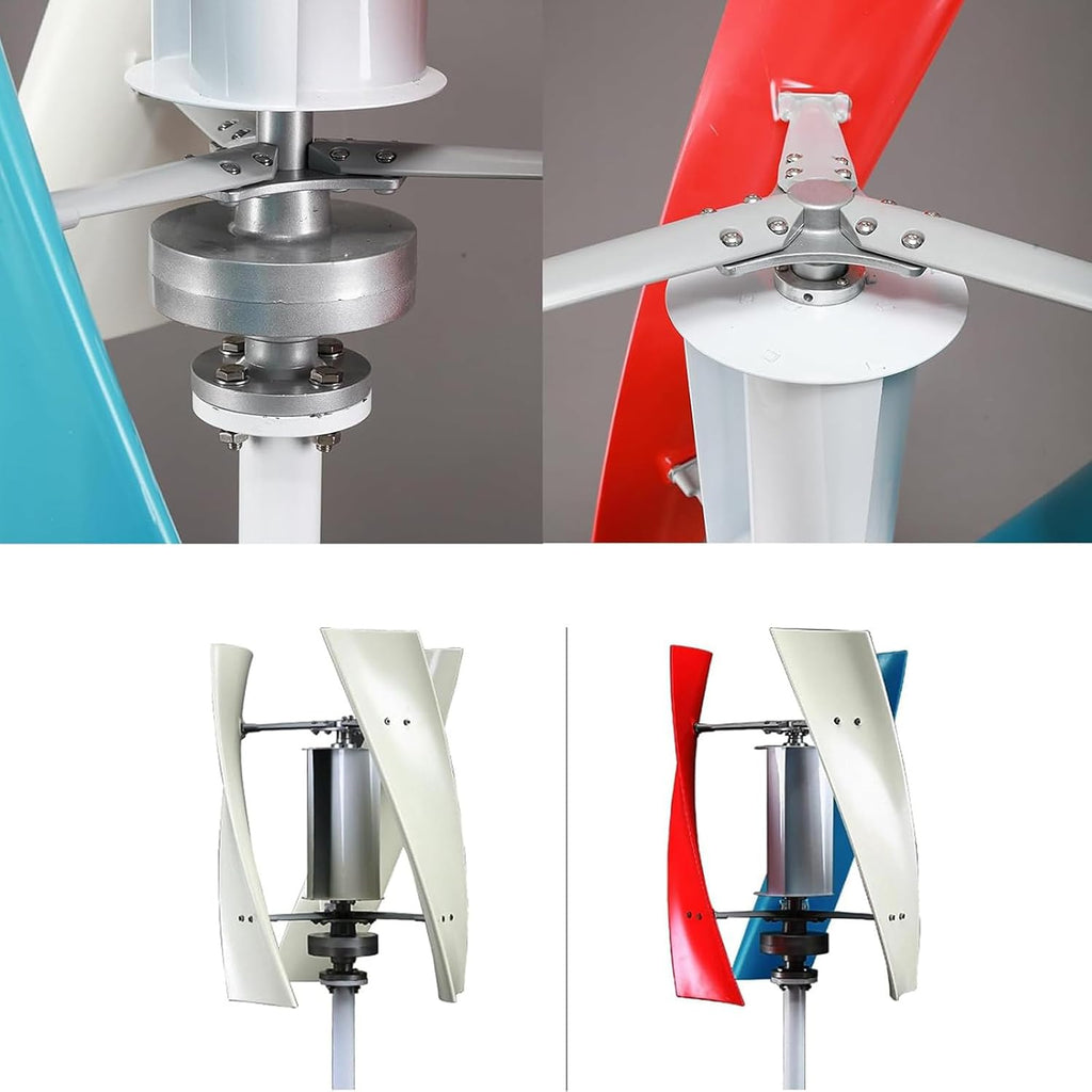 3000W/5000W Wind Turbine Generator,12V 24V 48V with 3 Blades Wind Vertical Turbine Generator Permanent Magnet Generator Wind Turbine Kit for Hybrid Wind Solar,3000W-24V
