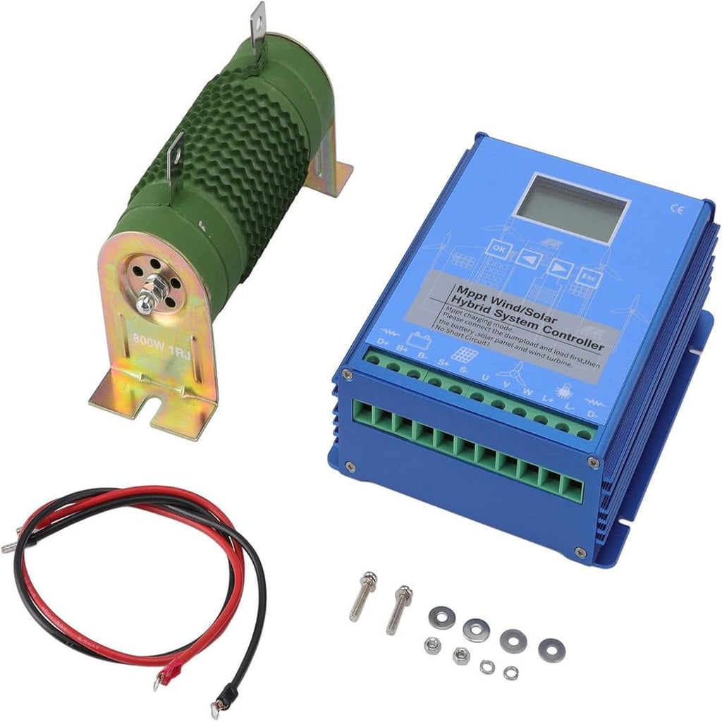9000W Wind Solar Hybrid Charge Controller, Max 12000W Wind Turbine & Max 12000W Solar Hybrid MPPT Charge Boost, 12V/24V/48V with Dump Load Wind Turbine Generator Solar Panel Auto Regulator,12000W-24V