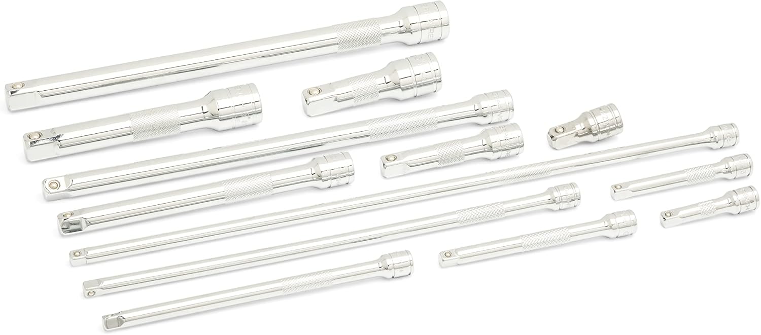 GEARWRENCH 29 Piece 1/4', 3/8', 1/2' Drive Chrome Tool Accessories Set with EVA Foam Tray - 86523
