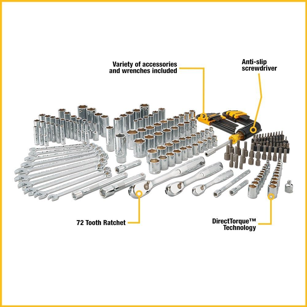 DEWALT Mechanics Tool Set (205-piece) and Screwdriver Bit Set (40-Piece)