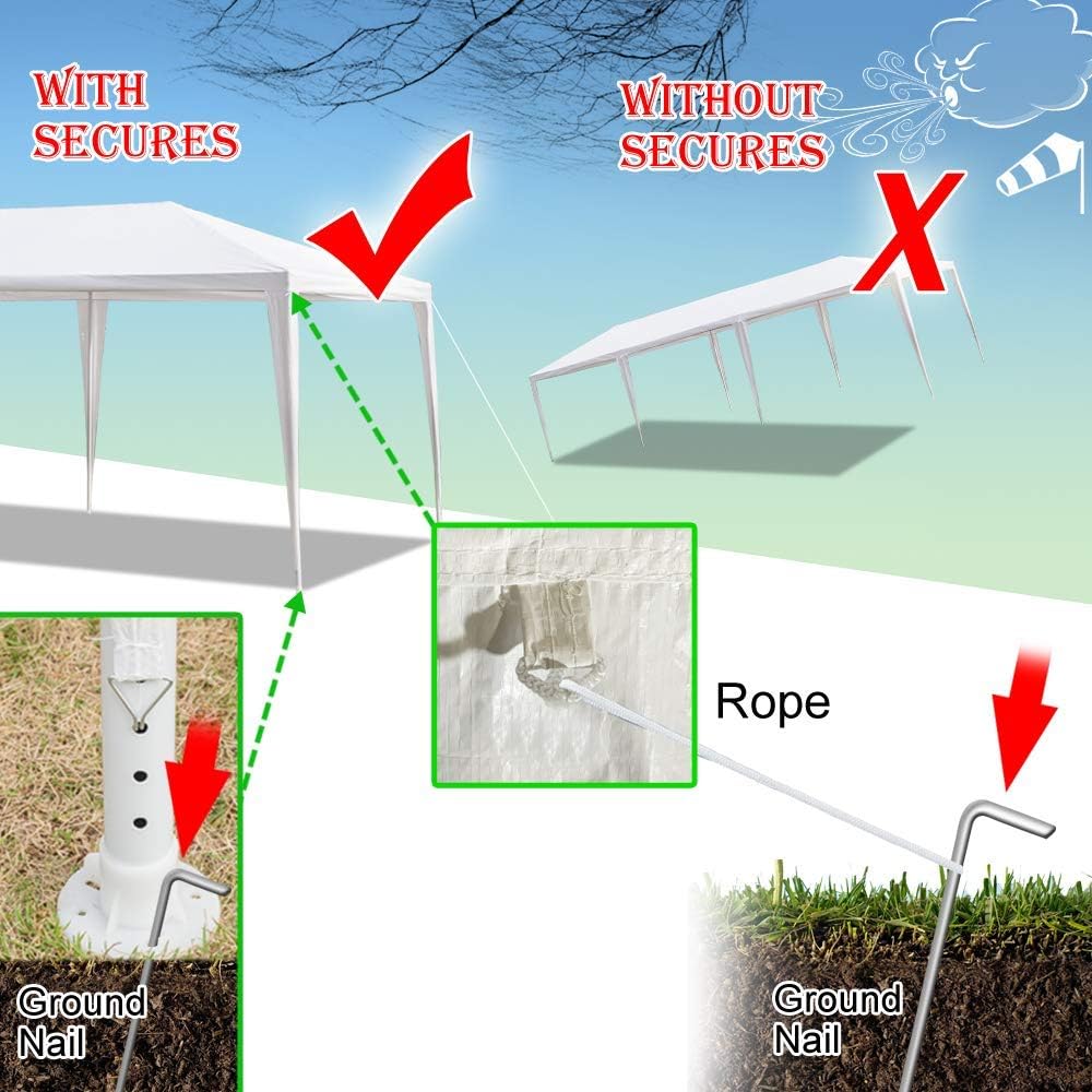 10'x30' Outdoor Canopy Party Wedding Tent,Sunshade Shelter,Outdoor Gazebo Pavilion with 8 Removable Sidewalls Upgraded Thicken Steel Tube (10' x 30' / 8 Removable Sidewalls-1)