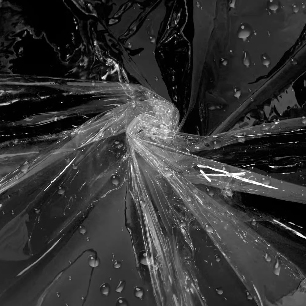 Clear Waterproof Tarps with Grommets & Reinforced Edges PVC Tarpaulin Curtain for Pergola/Patio/Gazebo(19x28FT)