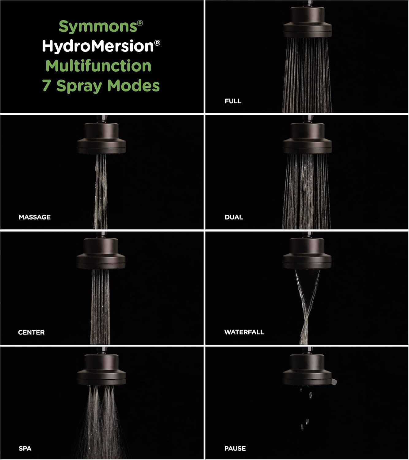 Symmons Dia HydroMersion Double Handle Shower Trim Kit with Hand Spray and Tub Spout