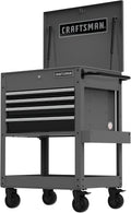 CRAFTSMAN Tool Chest with Wheels, Rolling Cart with Drawers, Power Outlets and USB Port, Steel Storage Tool Cabinet with 4 Drawers, Toolbox on Wheels, Supports up to 700 lbs, Grey (CMST98276GB)