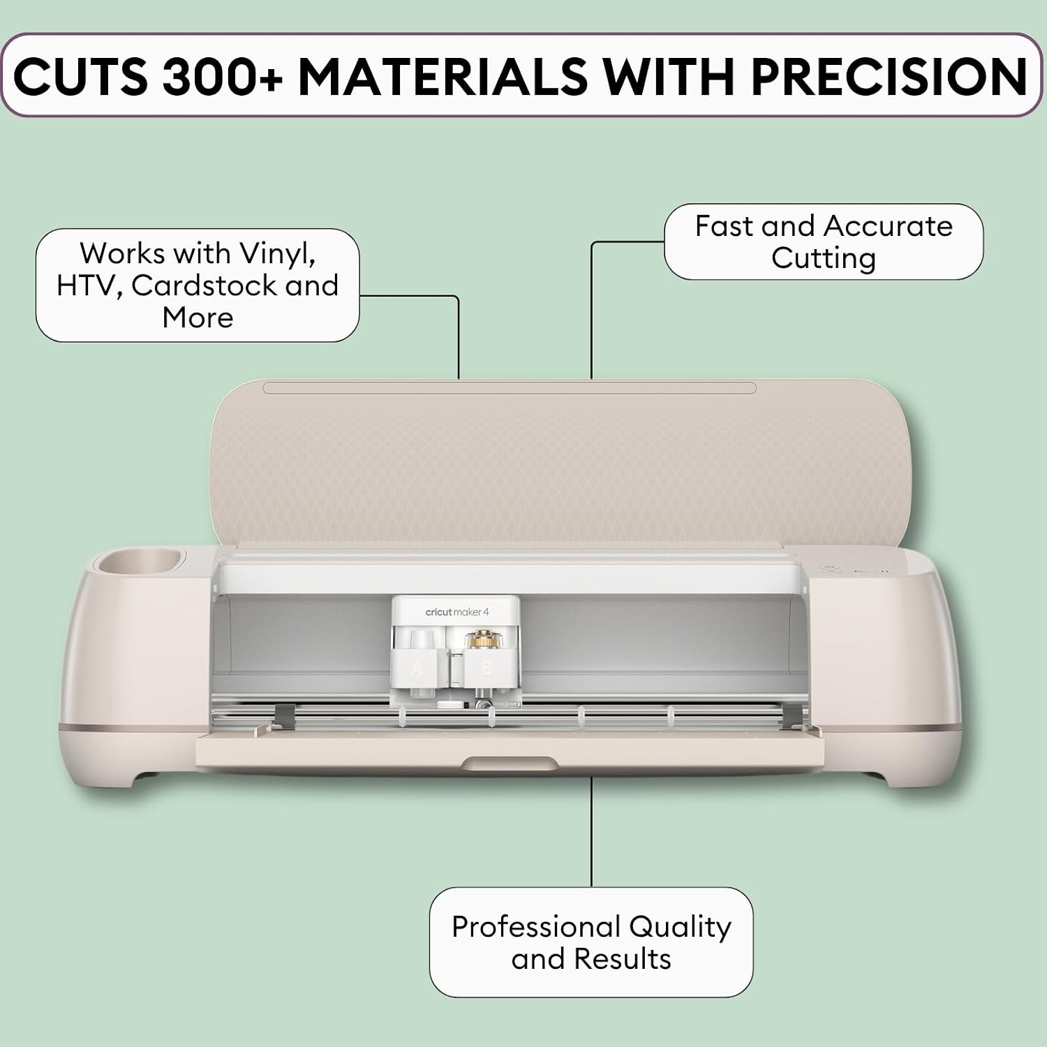 Cricut Maker 4 Sticker Making Bundle - Print Then Cut Machine with Waterproof Sticker Paper, Vinyl & Tools for Custom Stickers & Small Business