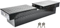SSN 72 Inch Black Heavy-Wall Gull Wing Aluminum Truck Tool Box with 2 Locks,RigidCore Lids Pickup Truck Bed Tool Box for Storage and Organization