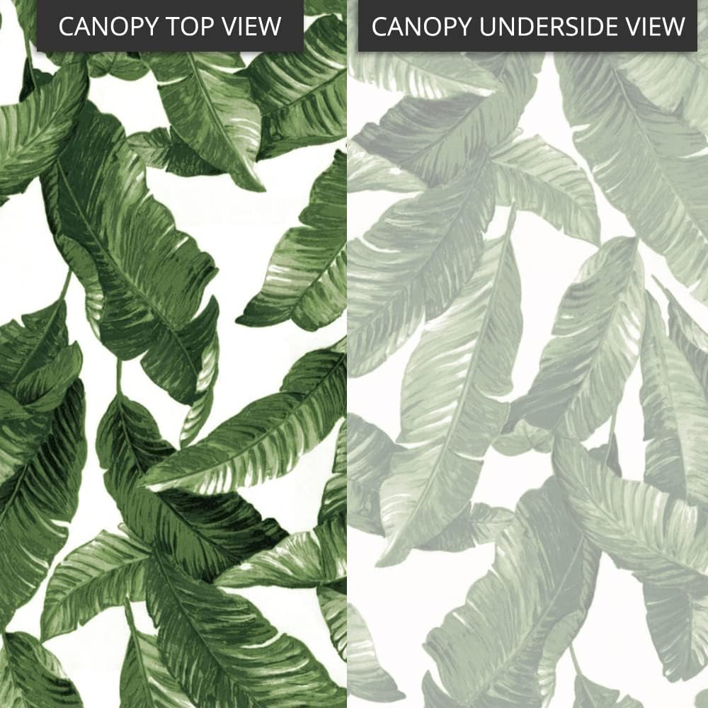 Garden Winds Durable 350 Replacement Canopy Top Compatible with Garden Treasures 8' x 8' Gazebo Models S-582D, S-582DN - Palm