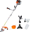 52cc 2-Cycle Gas Multi-Trimmer | 3-in-1 String Trimmer w/Rotatable Pole Saw, Weed Eater Weed Wacker, Brush Cutter & Hedge Trimmer Gas for Lawn, Yard, Garden Care, All-in-one Garden Tool