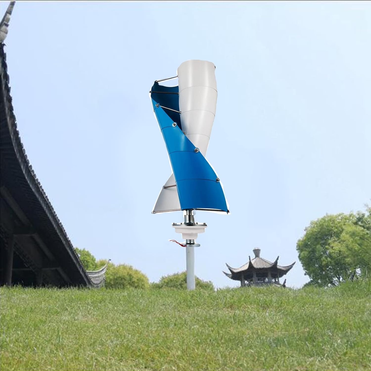CHRISK Wind Power Turbine Generator, 3000W Magnetic Levitation Wind Turbine Generator with Wind Controller for Outdoor Garden Streetlight