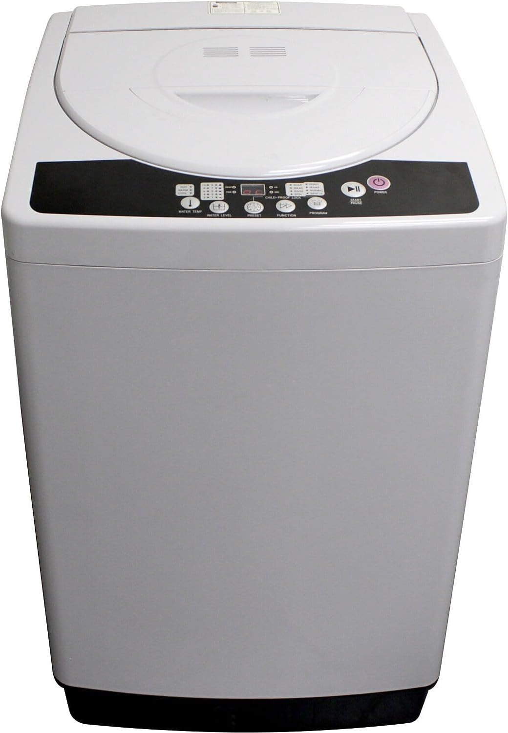 Danby DWM065A1WDB-6 2.11 Cu.Ft Machine, Portable Top Load Washer for Apartments, Small Spaces, Dorms, Stainless Steel Drum and 4 Wash Cycles