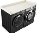 Kaboon Washer Dryer Countertop 58' x 28' Extra Large Version, Melamine Countertop with 3.5' Edge Rails, Laundry Room Organization, White