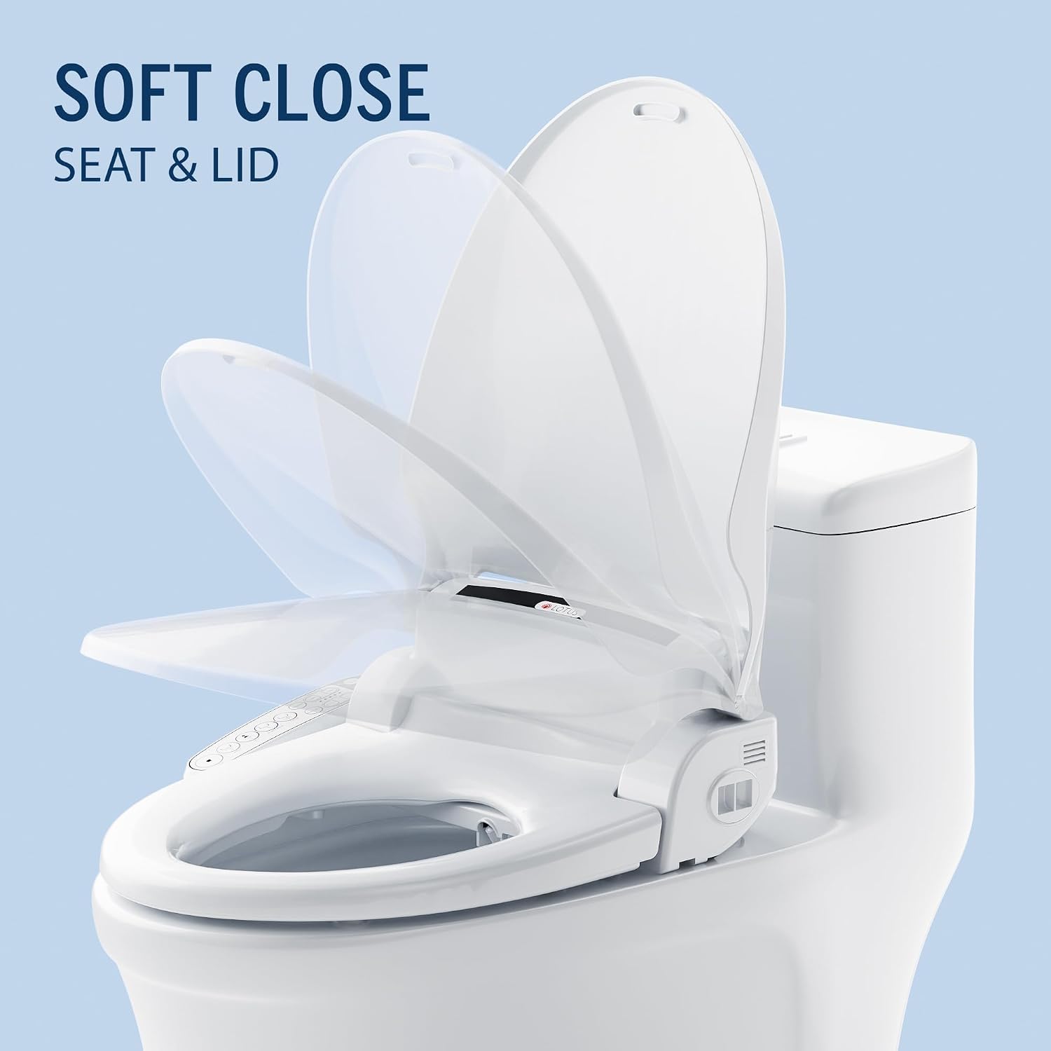 Lotus Bidet Seat ATS-909 Round with Enema Wash (Purestream) for constipation relief, Heated Seat, Multi Modes Wash, Air Dryer, Deodorizer, Easy DIY Installation, Made in Korea
