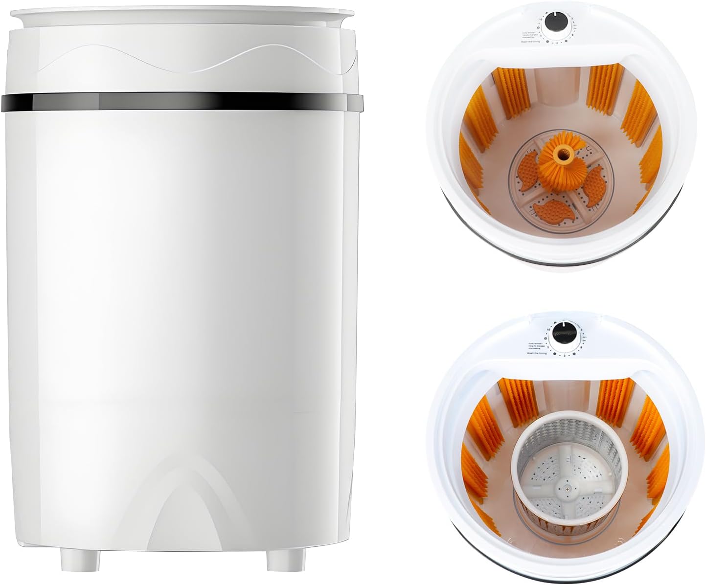 Shoes Washing Machine,Semi Automatic Portable Mini Washing Machine,Washing Shoes/Clothes & Socks and Spin-Dry,PA Soft Bristles Deep Cleaning,Compact Lightweight,Avoid Cold Water