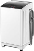 18lbs Portable Washing Machine, Full Automatic Washer and Dryer, 2.4 Cu Ft Compact with Drain Pump, 10 Wash Programs & 8 Water Levels, Ideal for Apartment, RV, Home Use, White
