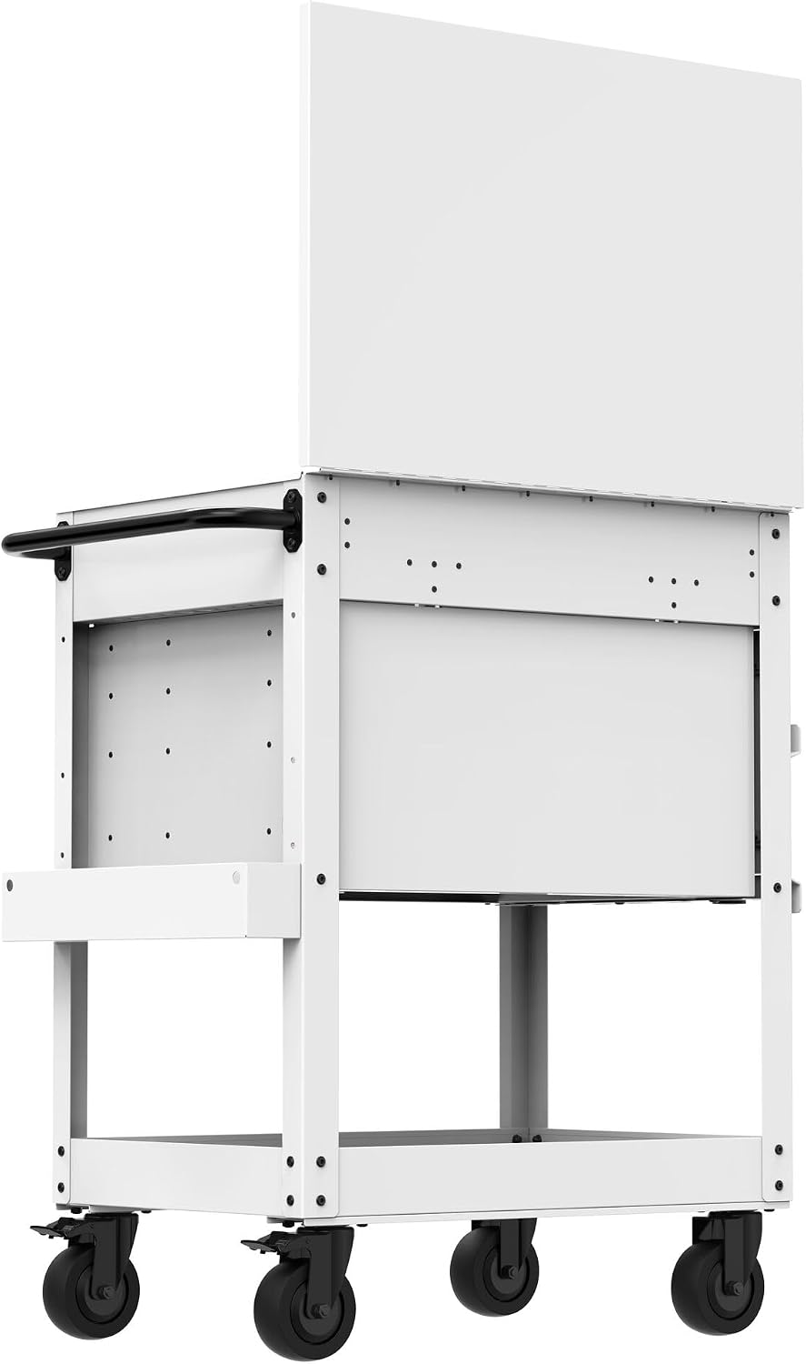 CRAFTSMAN Rolling Tool Chest with Drawers, Tool Box with Wheels and 4 Drawers, Power Outlets and USB, Protective Liner, Steel Utility Cart Storage Cabinet, Supports up to 700 lbs, White (CMST98276WW)