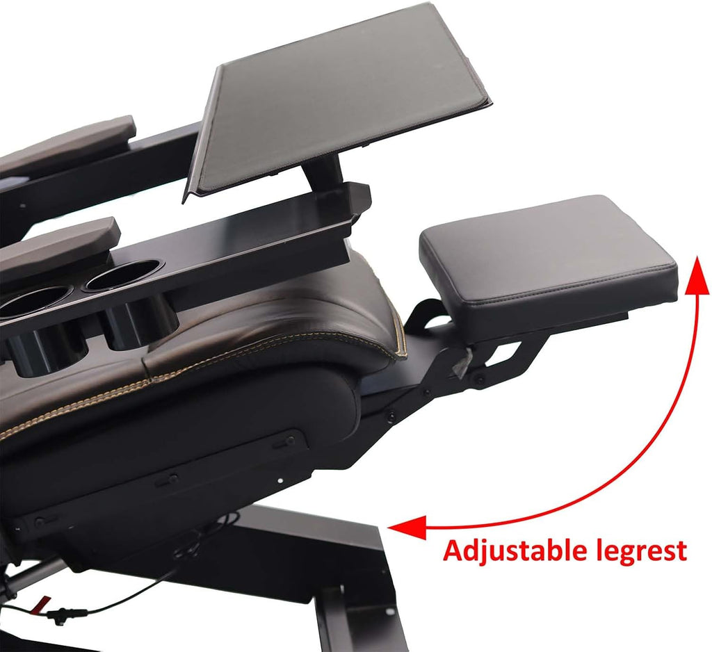 IW-320 Zero Gravity Computer Gaming Chair Reclining Workstation(5-Monitor Brackets, Leather Seat, Black)