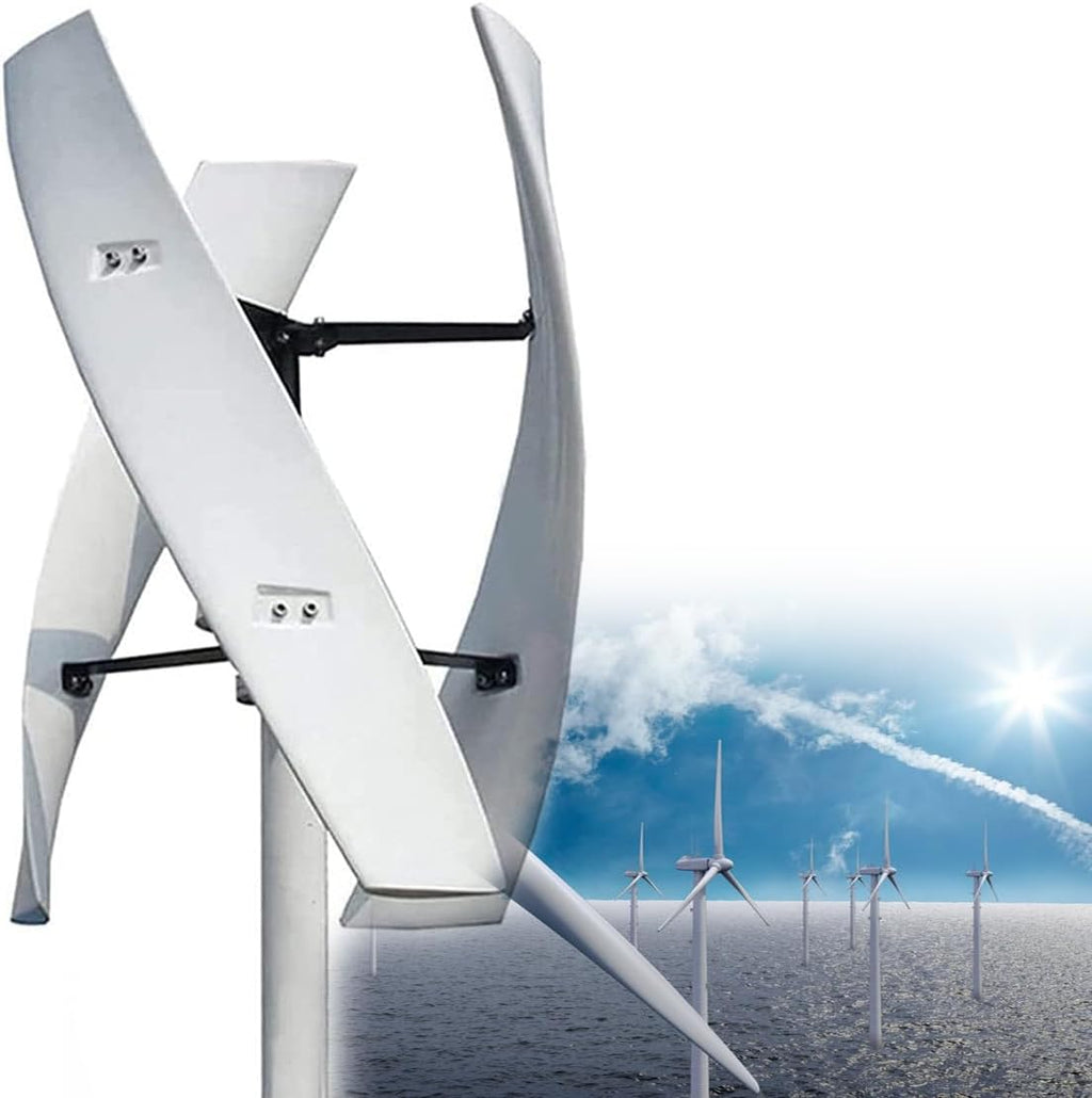 3 Blade Vertical Wind Generator 3000W 12V/24V/48V Wind Power Turbines Generator, Magnetic Floating Axle Wind Generator for Family Home,3000W-12v