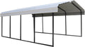 ARROW 12' x 20' x 7' 29-Gauge Carport with Galvanized Steel Roof Panels