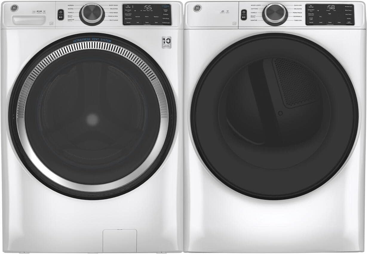 GE PROFILE 28 Inch Smart Front Load Washer with 4.8 cu. ft. Capacity in White GFW550SSNWW