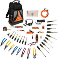 Klein Tools 80141 Hand Tools Kit includes Pliers, Screwdrivers, Nut Drivers, Backpack, and More Jobsite Tools, 41-Piece