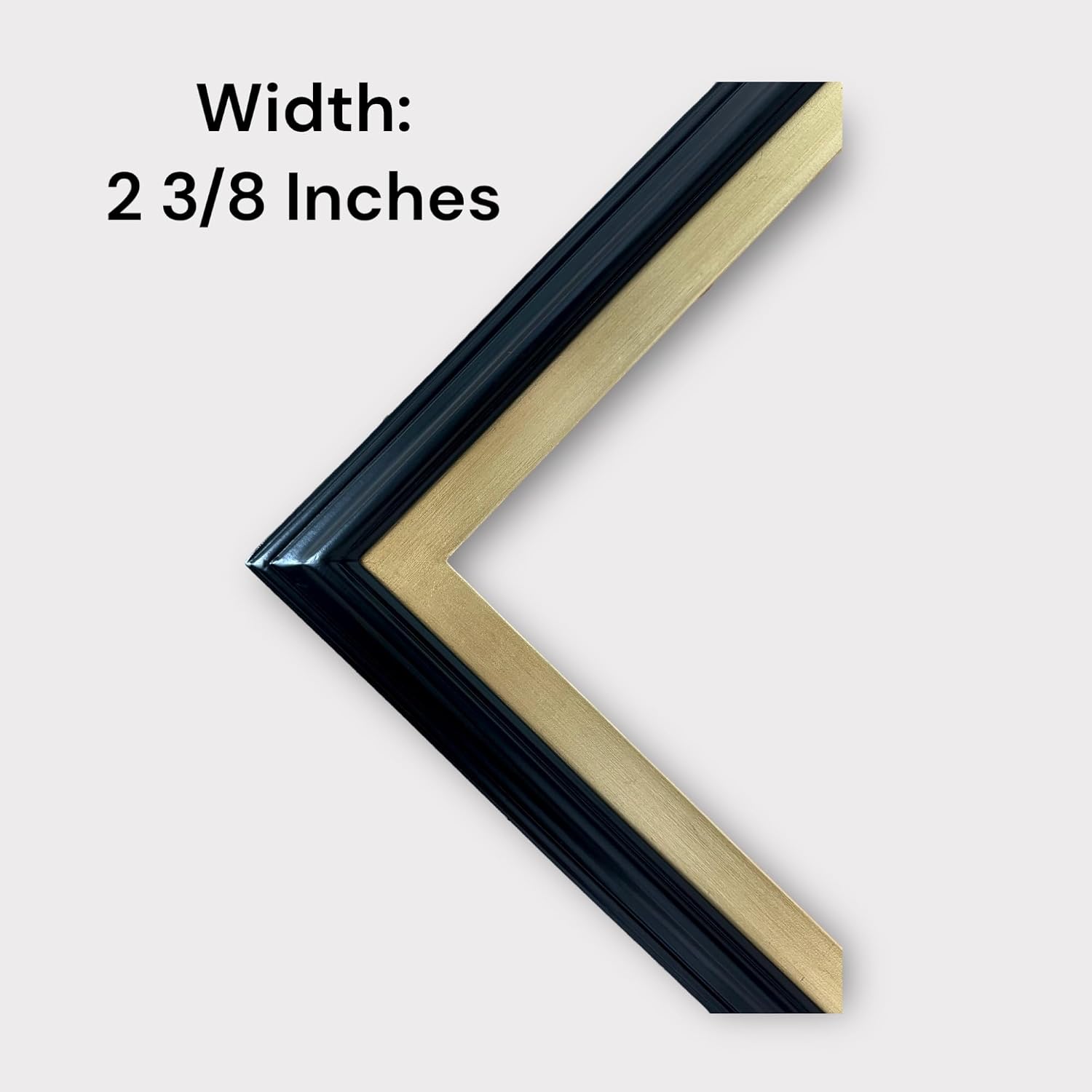32, 43, 50 & 55 inch Handmade wood ornate TV Frame for Samsung The Frame TV. Satin Black with Gold Leaf (not for use with other models) (32 INCH)