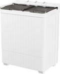 Superday Portable Washing Machine with Longer Hose, 28Lbs Compact Mini Washer and Dryer Combo,Twin Tub Washing Machine Laundry Compact Washer spinner Combo for Apartments RVs and Dorms(Grey)