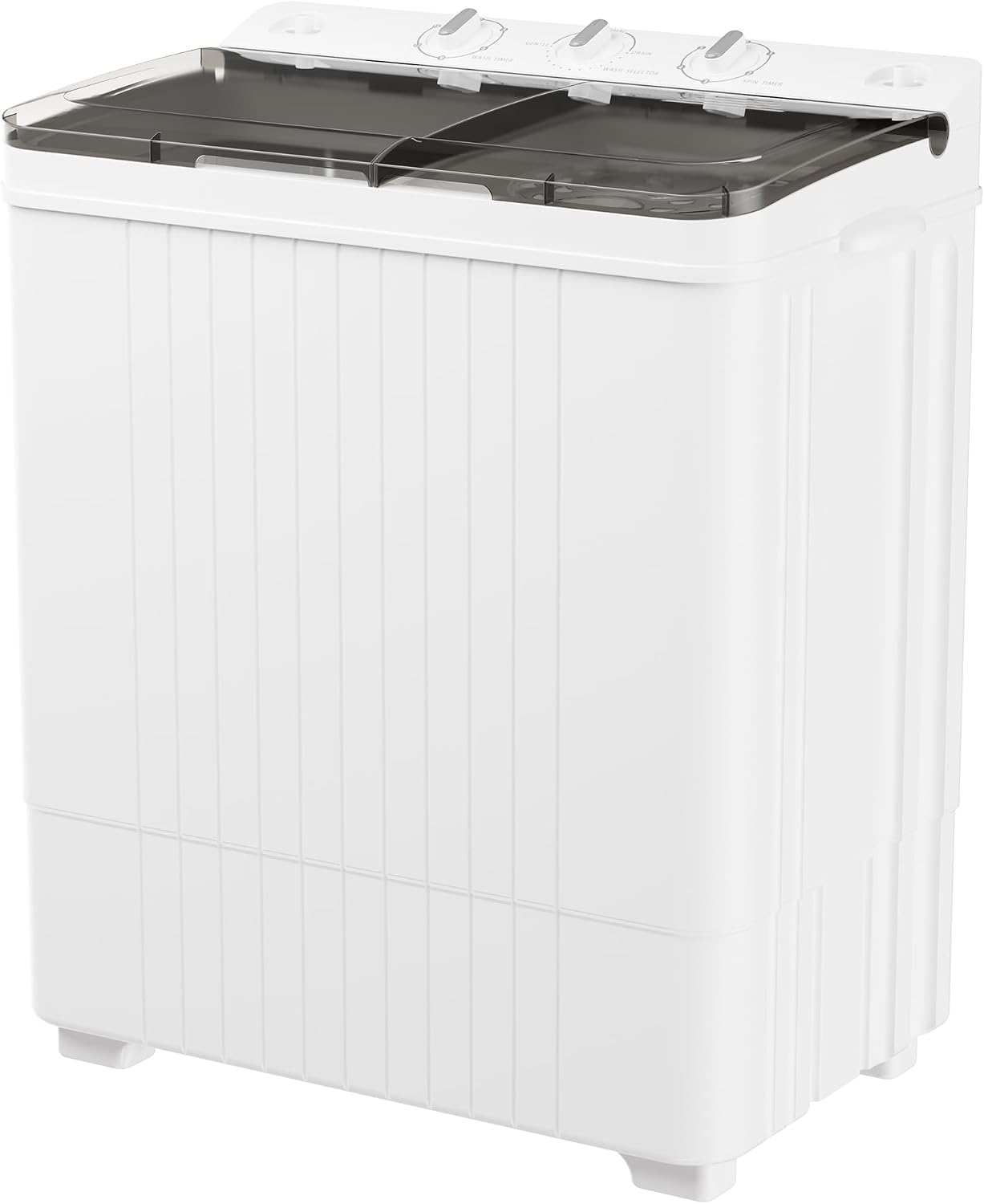 Superday Portable Washing Machine with Longer Hose, 28Lbs Compact Mini Washer and Dryer Combo,Twin Tub Washing Machine Laundry Compact Washer spinner Combo for Apartments RVs and Dorms(Grey)