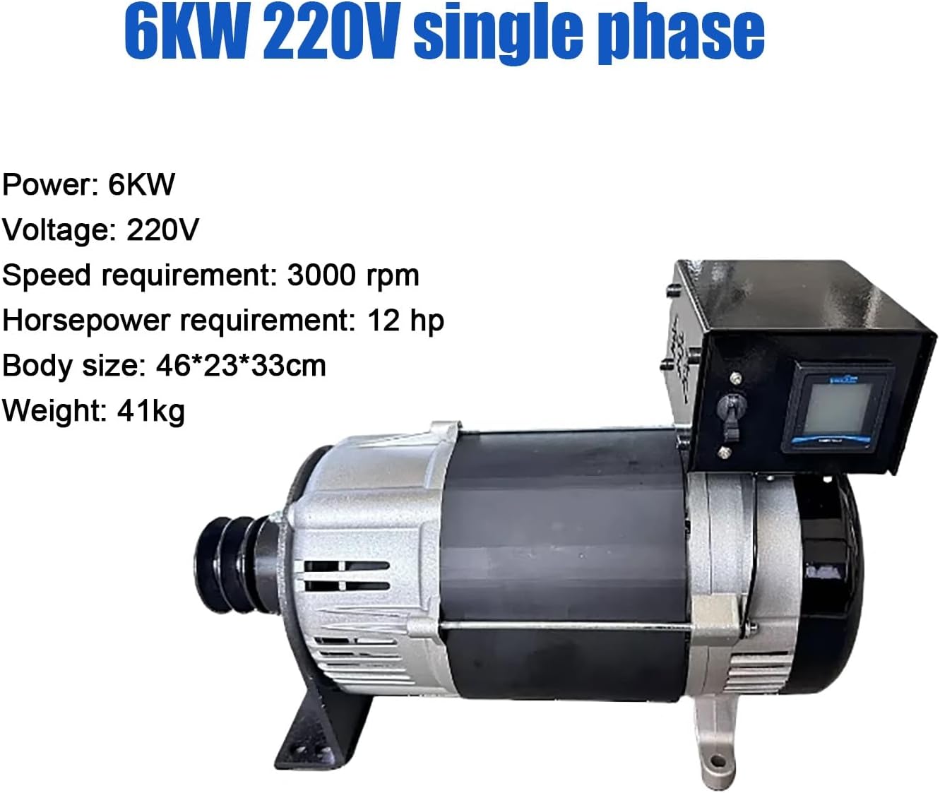 Portable Power Gas & Diesel Generator 5-10kW For Home Use – 220V Single Phase, Copper Coil With Junction Box(6KW)