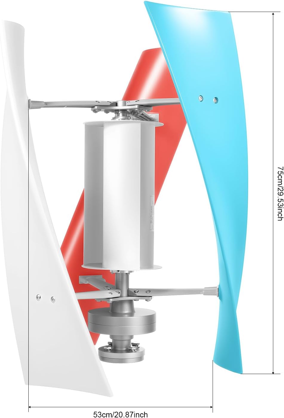 12V Wind Turbine, 400W Wind Power Generator Kit with Electromagnetism Controller, 3 Vertical Fiberglass Blades Wind Turbine Generator, 3-Phase Ac Permanent Magnet Generator for Mobile House, Boat