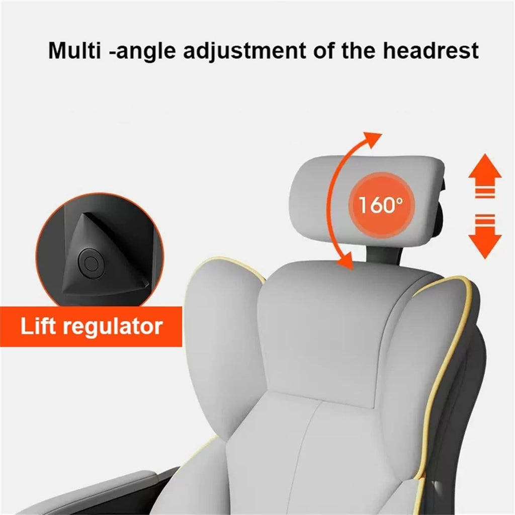 Executive Office Chair PU Leather Desk Chairs with Arms and Footrest, Ergonomic Computer Chair with Wide Seat for Comfort(Black)