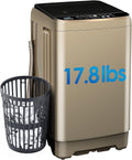 Anypro Washing Machines 17.8LBS Full Automatic Clothes Washer and Spinner Combo with 10 Programs and 8 Water Levels, Laundry Wash Spin Dryer for Apartment RV Dorm Home, Gold