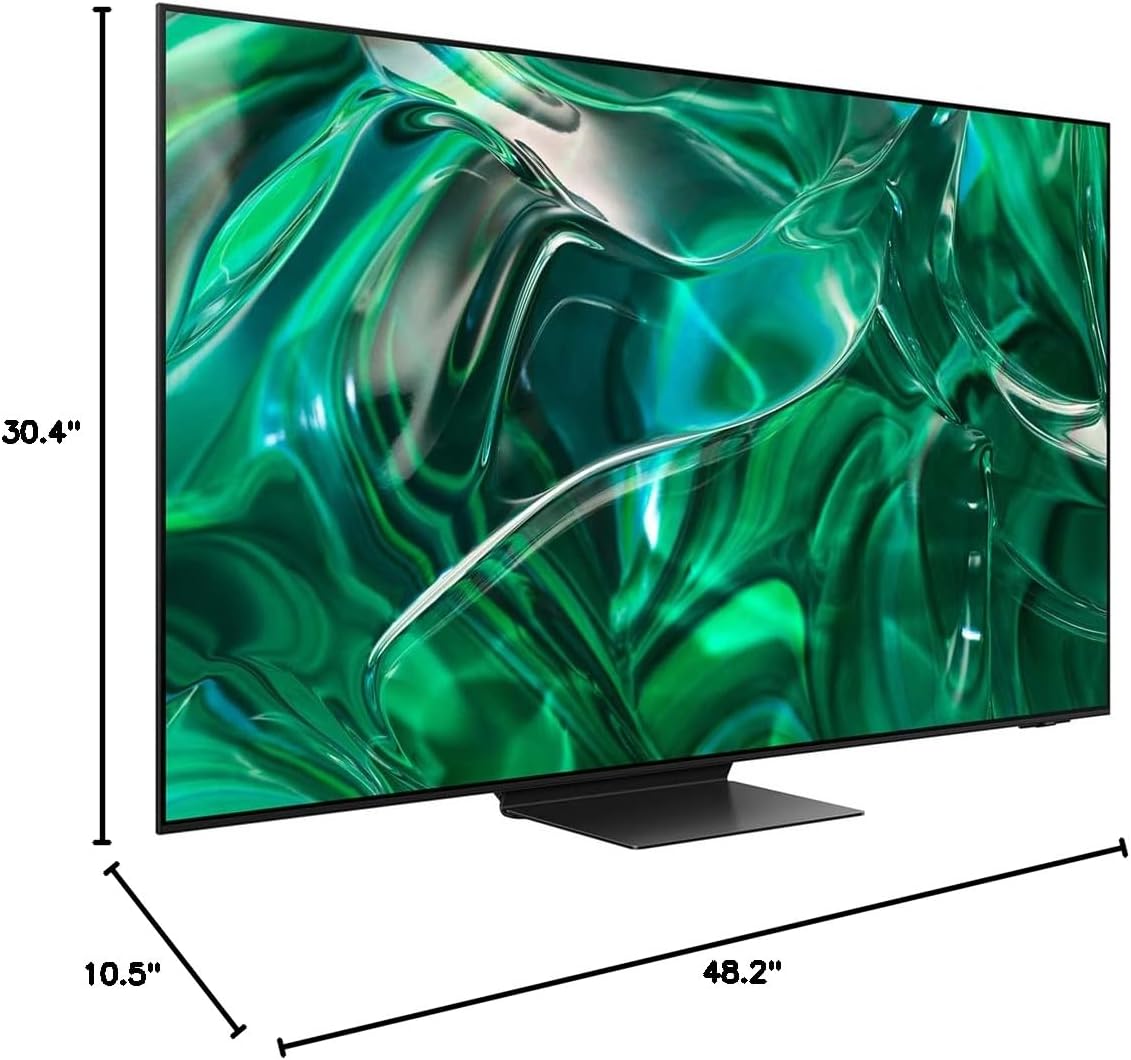 SAMSUNG QN55S95CAFXZA 55 inch HDR Quantum Dot OLED Smart TV 2023 (Renewed) Bundle with 2 YR CPS Enhanced Protection Pack