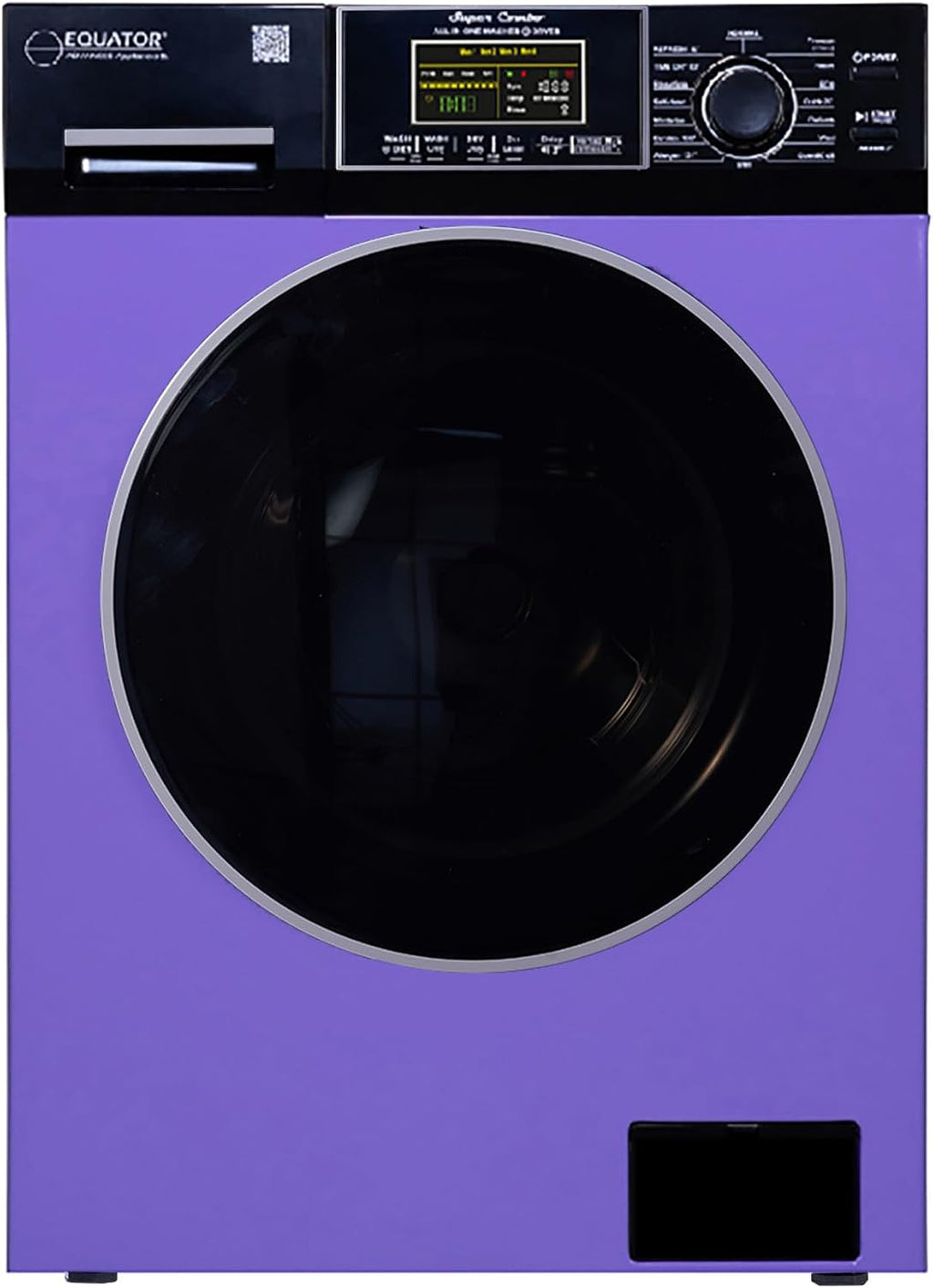 Equator All-In-One VENTED/VENTLESS Washer-Dryer 1.9cf/18lb 1400RPM 110V (Periwinkle/Black)