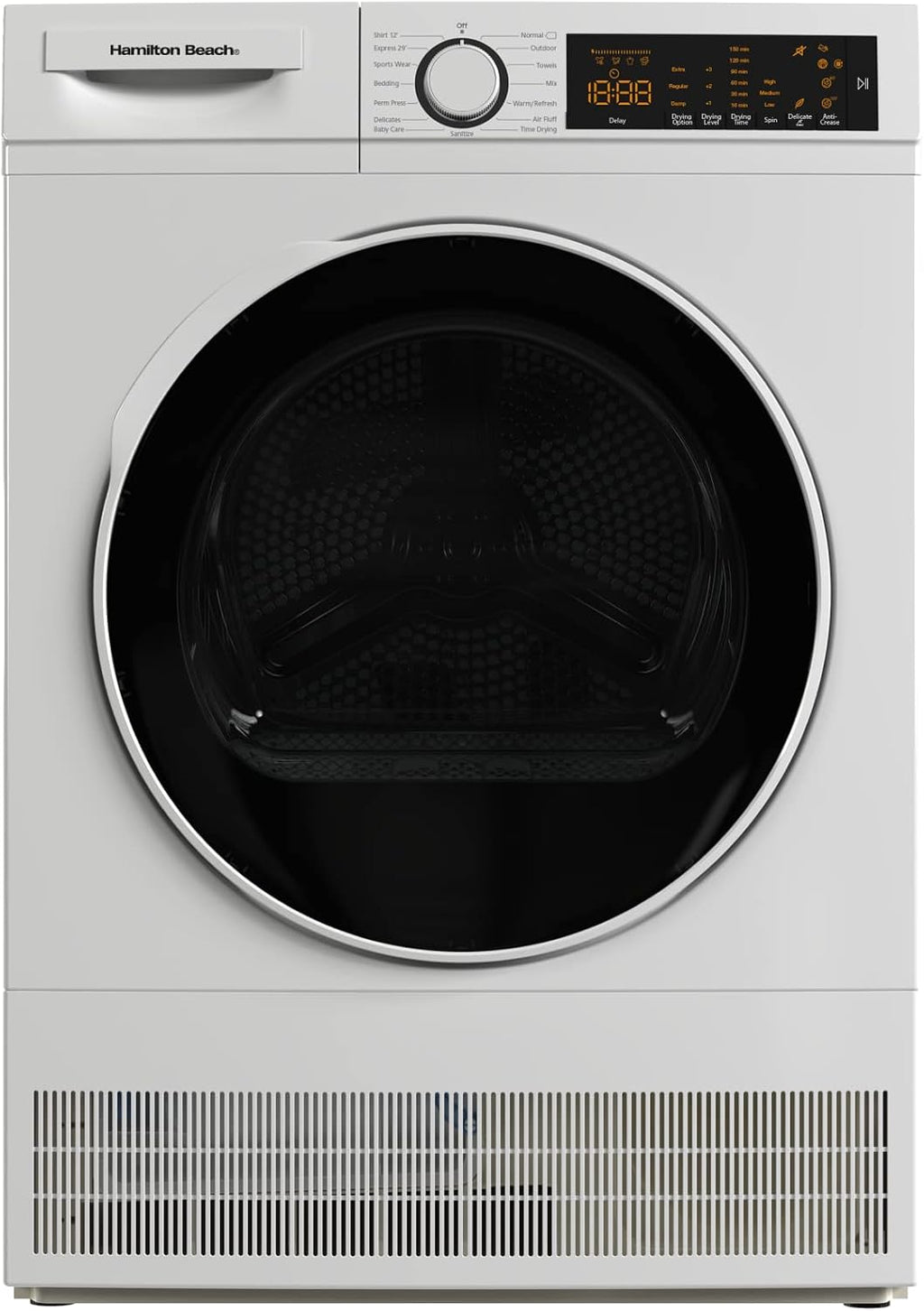 Hamilton Beach Fullsize 2.2 cu ft Front Load Washer and 4 cu ft Dryer Combo - 24' Wide - includes Stacking Kit and Drawer