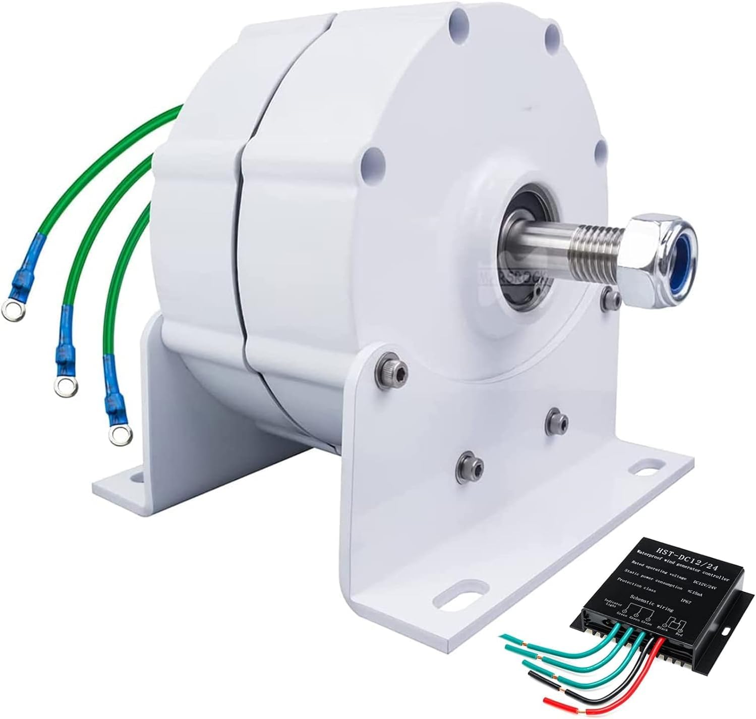 Electric Generator 3000W Low Speeds 3 Phase Gearless Permanent Magnet AC Alternators for Wind Water Turbine Home Use,48v