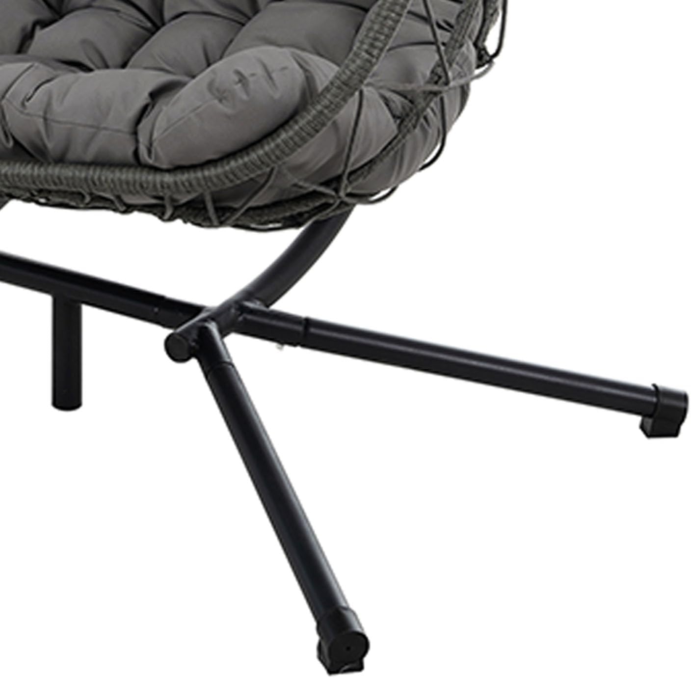 Egg Swing Chair with Stand 2Person Hanging Wicker Hammock Chair for Indoor & Outdoor Relaxation with Strong Load Bearing and Comfortable Cushion