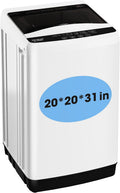 1.0 Cu.ft Portable Washing Machine for Home & Apartment, Full-Automatic Clothes Washer with 6 Water Level & 10 Wash Cycles, Drain Hose Included, White