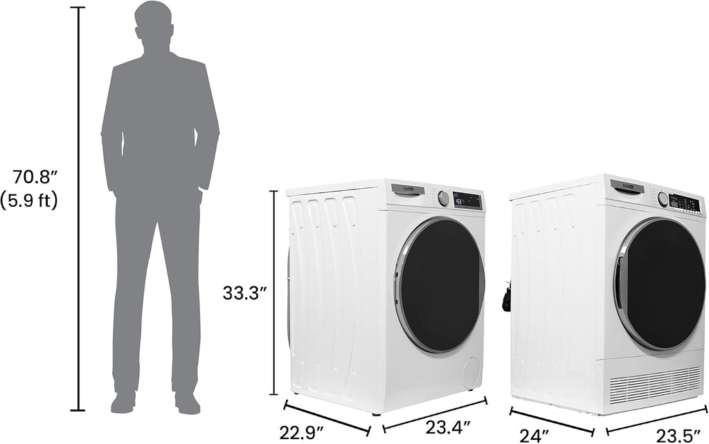 Conserv LUXURY Washer 2.2cf 110V+Condensing Dryer 4cf 220V 2 Year Warranty(White)