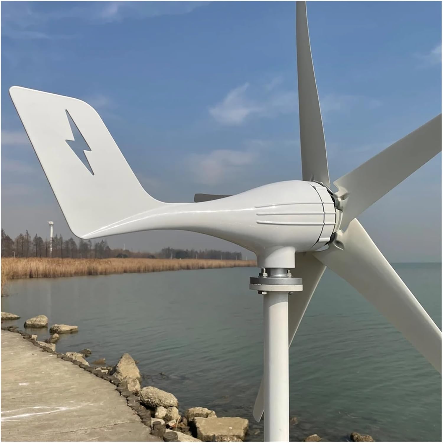Wind Turbine Generator Kit, 3000w 3/5 Blades Free Energy HIGH Efficient 12v 24v Wind Turbine Nerator for House Supply for Hybrid Solar Wind System(24V,3000W 3blades)
