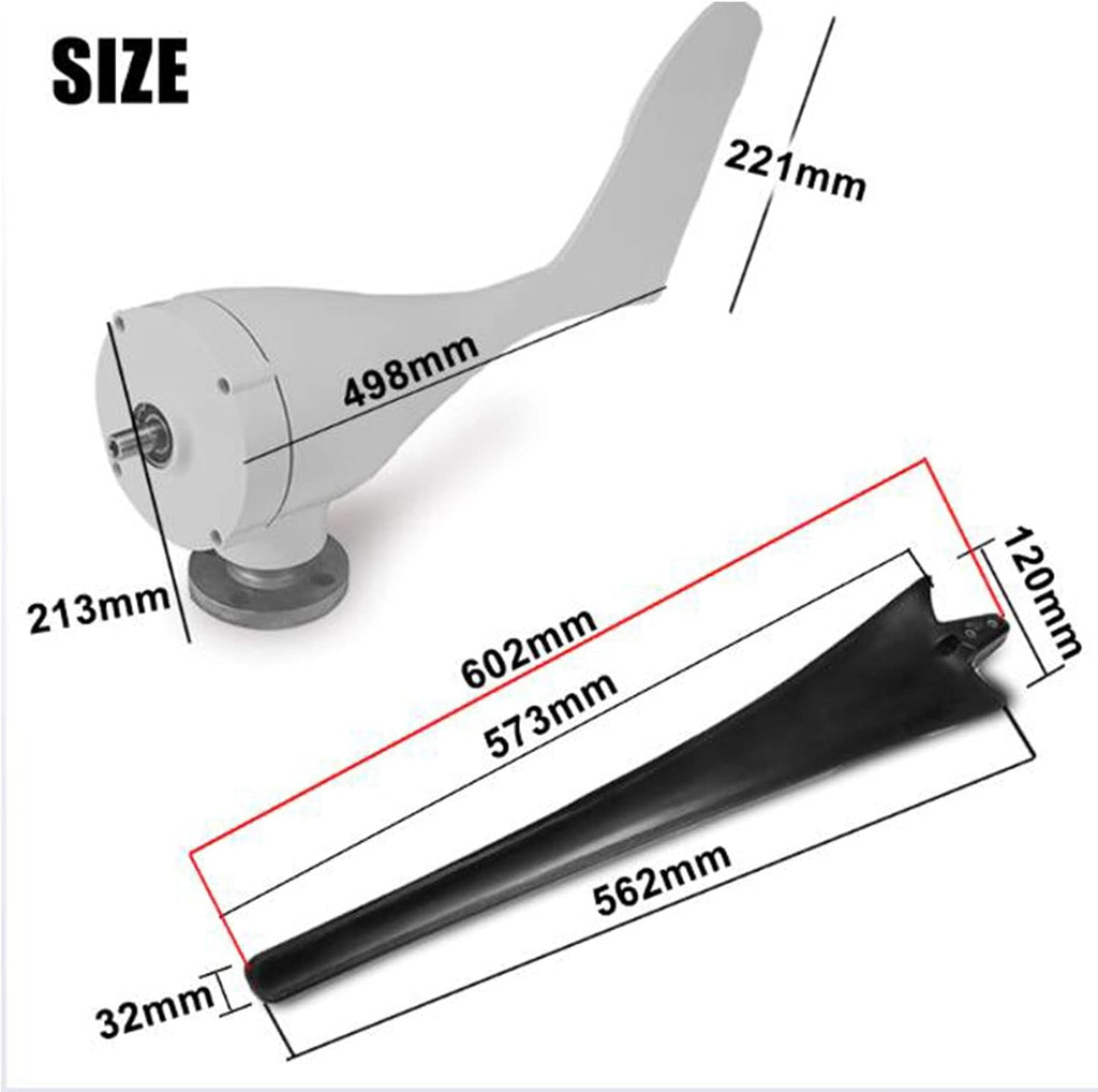 High Efficiency 12V-220V Wind Turbine Generator 3000W-5000W with Controller 6 Blades Small Wind Turbine for Home Use Low Noise