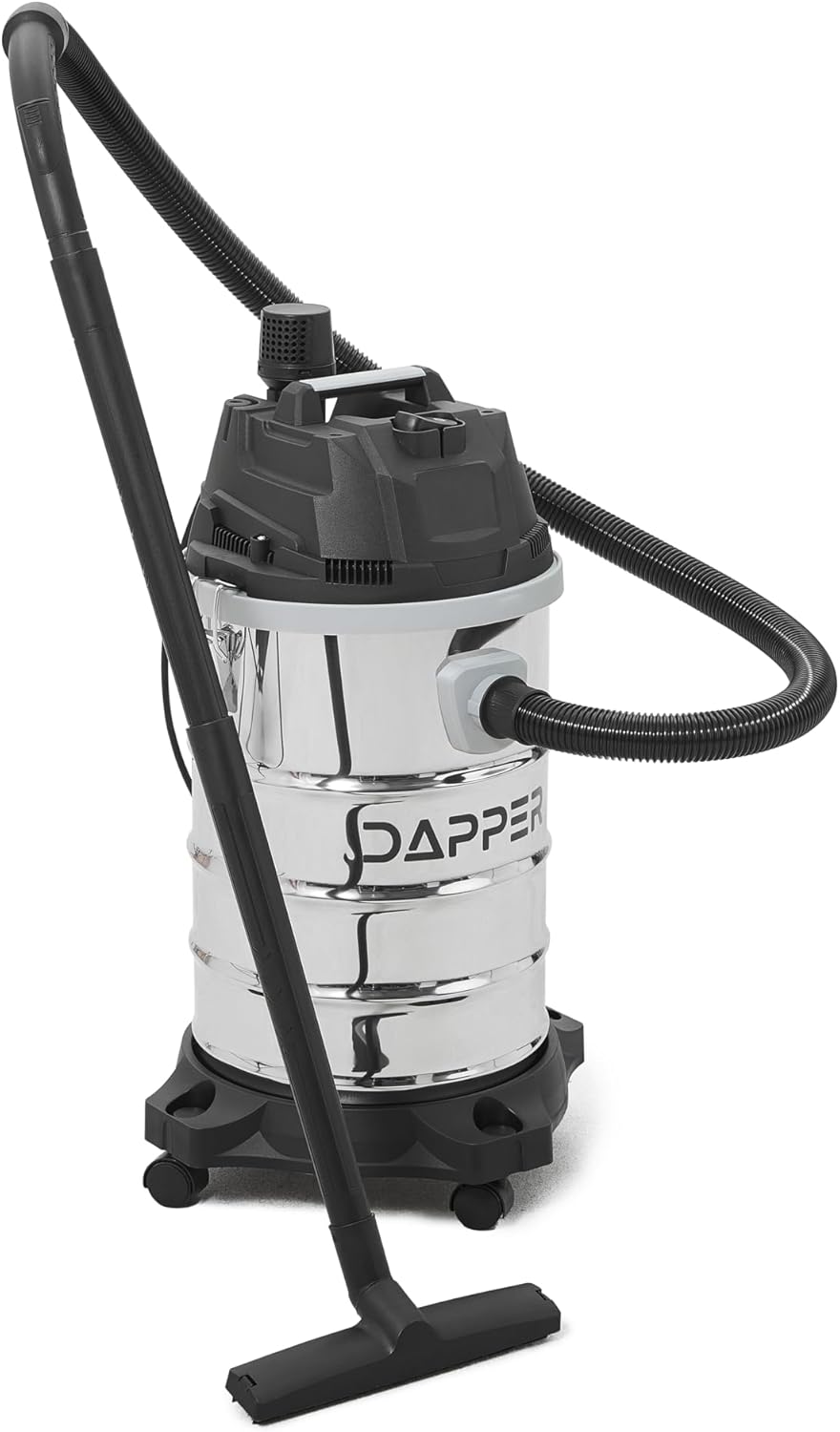 Dapper Supply 10 Gallon 4.0 Peak HP Wet/Dry Vacuum, Stainless Steel Tank, 3 in 1 Function Portable Shop Vacuum with Attachments, Ideal for Jobsite, Garage & Workshop.